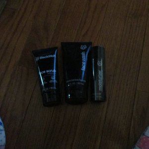 set of three black wolf men's skin care